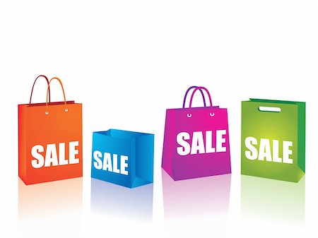 simsearch:400-05341250,k - Sale shopping bags vector illustration Stock Photo - Budget Royalty-Free & Subscription, Code: 400-04656974