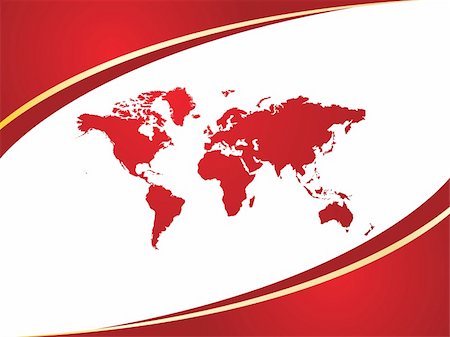 World map with red background Photographie de stock - Aubaine LD & Abonnement, Code: 400-04657033