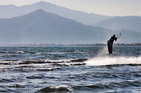 simsearch:400-03916559,k - Kite surfers at Skinias beach in Greece. Photographie de stock - Aubaine LD & Abonnement, Code: 400-04657263