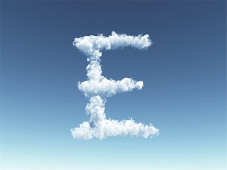 simsearch:400-04658687,k - clouds forms the uppercase letter E in the sky - 3d illustration Foto de stock - Super Valor sin royalties y Suscripción, Código: 400-04657415