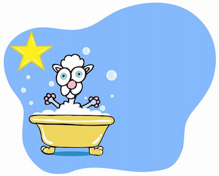 Canine is enjoying a bubble bath like a superstar. Stock Photo - Budget Royalty-Free & Subscription, Code: 400-04657624