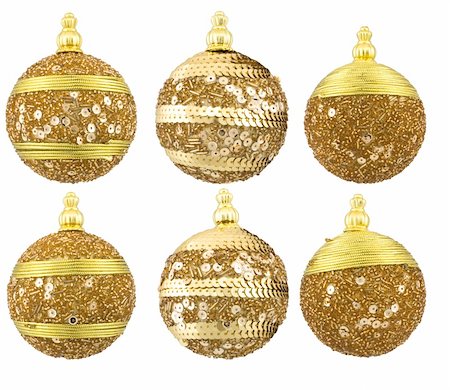 New Year's balls isolated on white background Photographie de stock - Aubaine LD & Abonnement, Code: 400-04657885