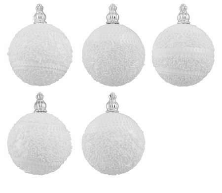 New Year's balls isolated on white background Photographie de stock - Aubaine LD & Abonnement, Code: 400-04657886