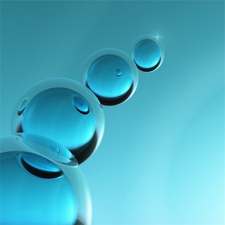 Abstract science of cool sea blue crystal orbs reflecting off each other. Stock Photo - Budget Royalty-Free & Subscription, Code: 400-04658048