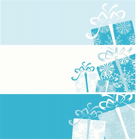 Christmas gift box banners for your design Stock Photo - Budget Royalty-Free & Subscription, Code: 400-04658193