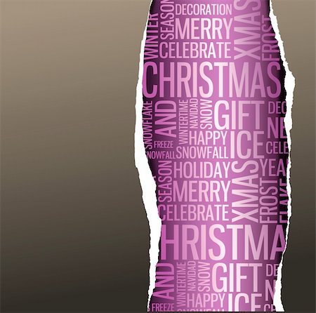 simsearch:400-08302730,k - Abstract Christmas card - season words on pink with dark paper Fotografie stock - Microstock e Abbonamento, Codice: 400-04658260