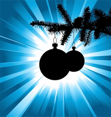 simsearch:400-04723812,k - Vector silhouette of a Christmas tree with bulbs Stock Photo - Budget Royalty-Free & Subscription, Code: 400-04658261