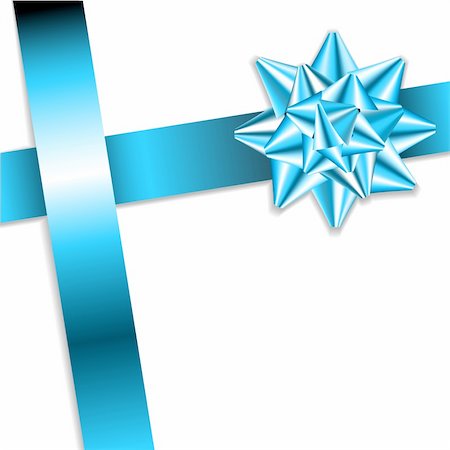 simsearch:400-06172940,k - blue bow on a blue ribbon with white background - vector Christmas card Foto de stock - Royalty-Free Super Valor e Assinatura, Número: 400-04658279