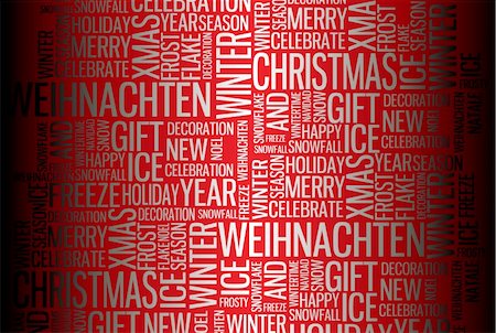 simsearch:400-08302730,k - Abstract Christmas card - season words on red Fotografie stock - Microstock e Abbonamento, Codice: 400-04658451