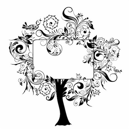 Decorative floral tree, vector illustration Photographie de stock - Aubaine LD & Abonnement, Code: 400-04658562