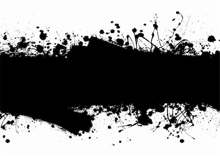 simsearch:400-04387465,k - Black ink splat background with roller marks and text space Photographie de stock - Aubaine LD & Abonnement, Code: 400-04658805