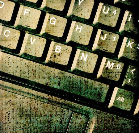 Close up of grunge rusty computer keys Stock Photo - Budget Royalty-Free & Subscription, Code: 400-04659028