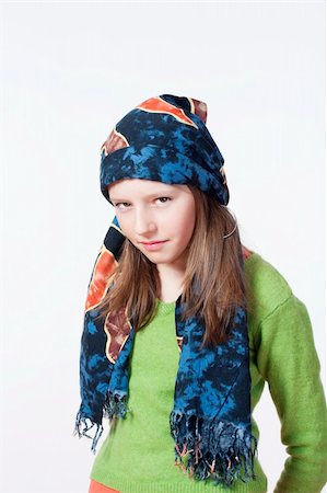 studio portrait of a pretty, eleven years old girl Stock Photo - Budget Royalty-Free & Subscription, Code: 400-04659130