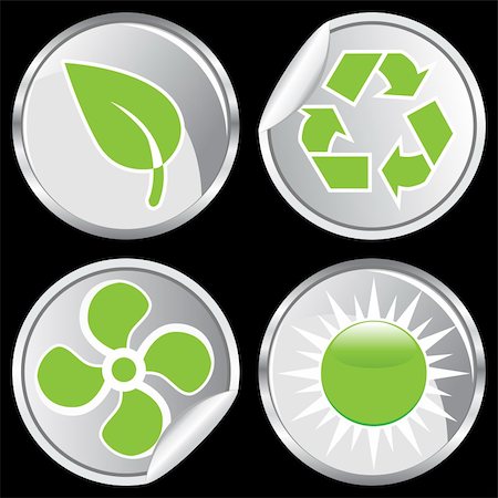 simsearch:400-04643244,k - Set of 4 3D recycling / environment buttons. Stock Photo - Budget Royalty-Free & Subscription, Code: 400-04659142