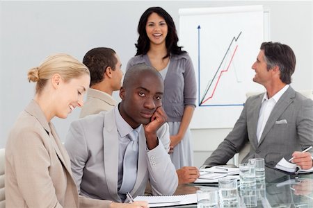 Young Bored african american Businessman in a meeting Stock Photo - Budget Royalty-Free & Subscription, Code: 400-04659882