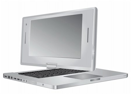 eicronie (artist) - Ultra thin and stylish silver tablet PC. Vector Foto de stock - Super Valor sin royalties y Suscripción, Código: 400-04650110