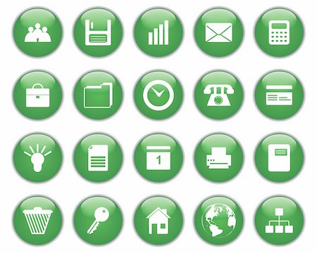 simsearch:400-06454080,k - Business and office set of different vector web icons Stock Photo - Budget Royalty-Free & Subscription, Code: 400-04650270