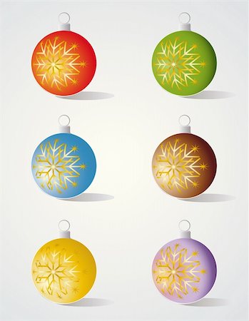 Illustration of Christmas decorations Photographie de stock - Aubaine LD & Abonnement, Code: 400-04650417