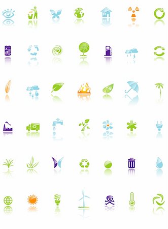 simsearch:400-05365467,k - Set of environment icon Stock Photo - Budget Royalty-Free & Subscription, Code: 400-04650485