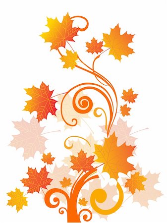 simsearch:400-06391236,k - autumnal concept background, vector illustration Fotografie stock - Microstock e Abbonamento, Codice: 400-04650626