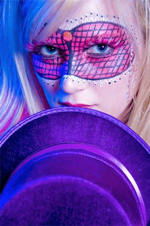 Blonde woman dressed up for Mardi Gras party Stock Photo - Budget Royalty-Free & Subscription, Code: 400-04651089
