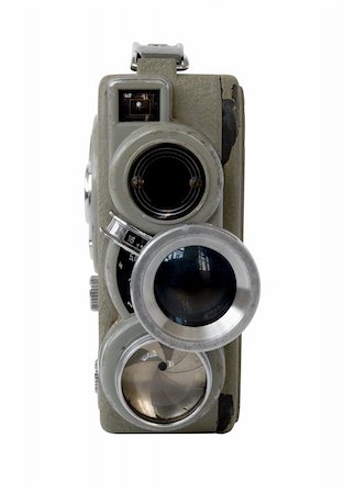 filmproduzent (männlich und weiblich) - old 8mm movie camera on white background Stockbilder - Microstock & Abonnement, Bildnummer: 400-04651343