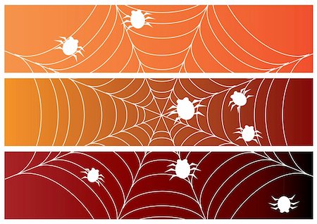 simsearch:400-08200203,k - Set of three halloween banners with spiders. Vector illustration. Stock Photo - Budget Royalty-Free & Subscription, Code: 400-04651476