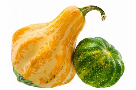 simsearch:400-04360453,k - yellow and green decorative squashes isolated on white background Stock Photo - Budget Royalty-Free & Subscription, Code: 400-04651495