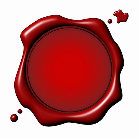 superdumb (artist) - Customizable red seal with drops over white background Foto de stock - Super Valor sin royalties y Suscripción, Código: 400-04652005