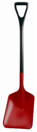 shovel in dirt - red plastic shovel with metal handle Stock Photo - Budget Royalty-Free & Subscription, Code: 400-04652038