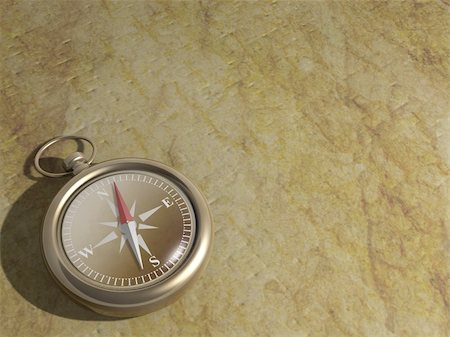 Old compass on a stone surface Stock Photo - Budget Royalty-Free & Subscription, Code: 400-04652603