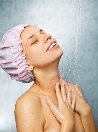 girl is in the shower Stock Photo - Budget Royalty-Free & Subscription, Code: 400-04652789