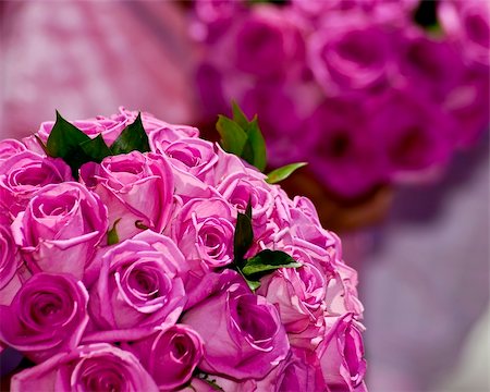 Two pink rose wedding flower bouquets. Stock Photo - Budget Royalty-Free & Subscription, Code: 400-04652929