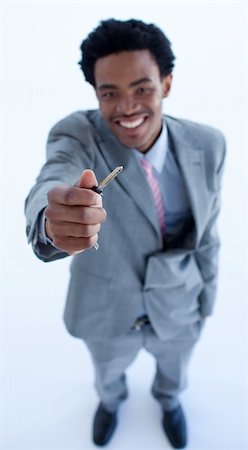 simsearch:400-05201934,k - Portrait of a young african smiling businessman in a office Photographie de stock - Aubaine LD & Abonnement, Code: 400-04652995