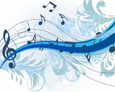 simsearch:400-04794837,k - floral music theme for design use. Vector illustration. Stock Photo - Budget Royalty-Free & Subscription, Code: 400-04653340