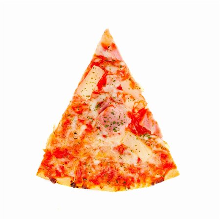 peterkirillov (artist) - Fresh pizza slice on white background. Isolated Fotografie stock - Microstock e Abbonamento, Codice: 400-04664969