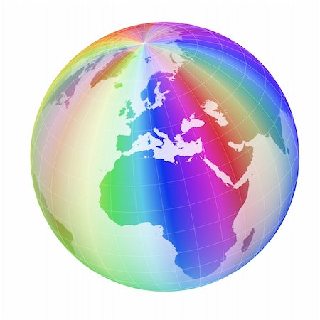 simsearch:859-03039351,k - colorful globe frame isolated on white background Photographie de stock - Aubaine LD & Abonnement, Code: 400-04664987