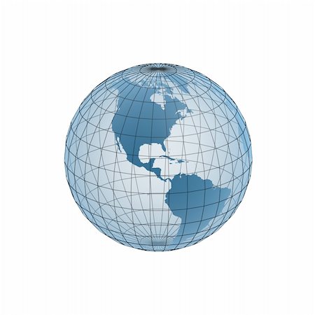 simsearch:859-03039351,k - blue globe frame isolated on white background Photographie de stock - Aubaine LD & Abonnement, Code: 400-04664988