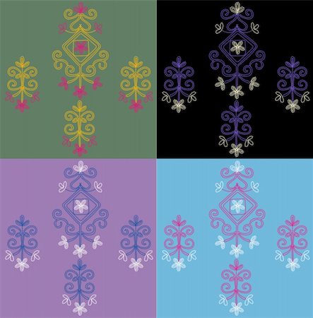 fancy embroidery border Stock Photo - Budget Royalty-Free & Subscription, Code: 400-04665337