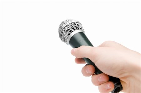 simsearch:400-05179483,k - Microphone isolated on white Stock Photo - Budget Royalty-Free & Subscription, Code: 400-04665401