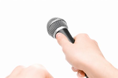 simsearch:400-06858495,k - Microphone isolated on white Stock Photo - Budget Royalty-Free & Subscription, Code: 400-04665402