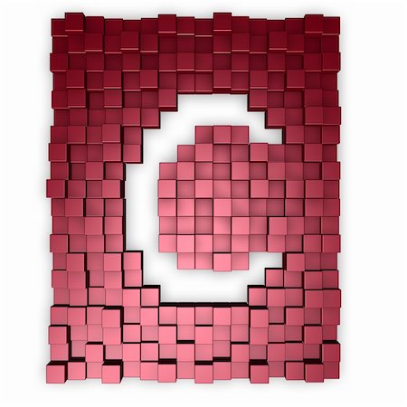 simsearch:400-04202615,k - red cubes background with letter c - 3d illustration Photographie de stock - Aubaine LD & Abonnement, Code: 400-04665462