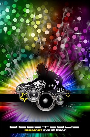 rock speakers - Abstract Urban Discoteque Event Background for Flyers Stock Photo - Budget Royalty-Free & Subscription, Code: 400-04665491