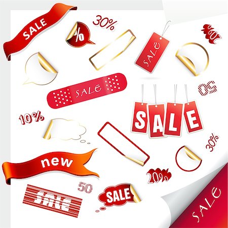 simsearch:400-05341250,k - Set of sale tags. Vector Stock Photo - Budget Royalty-Free & Subscription, Code: 400-04665591