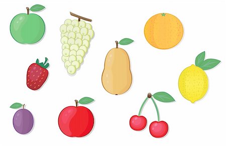 simsearch:400-04763797,k - fruit vector illustrations Foto de stock - Royalty-Free Super Valor e Assinatura, Número: 400-04665678