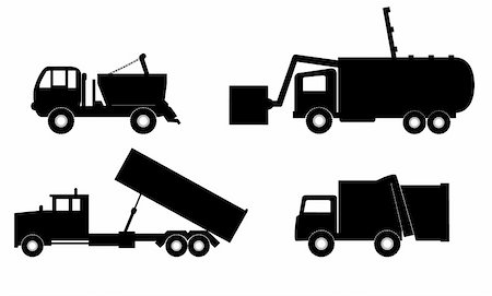 garbage truck vector illustration Stockbilder - Microstock & Abonnement, Bildnummer: 400-04665679