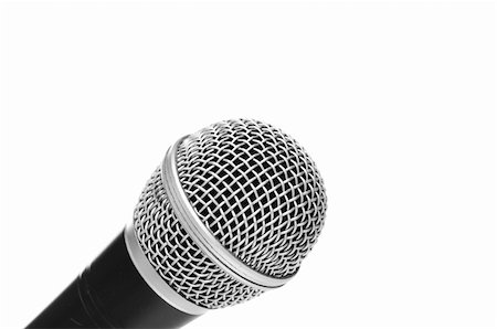 simsearch:400-06858495,k - Microphone isolated on white Stock Photo - Budget Royalty-Free & Subscription, Code: 400-04665770