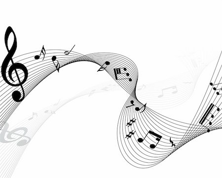 simsearch:400-04173341,k - Vector musical notes staff background for design use Photographie de stock - Aubaine LD & Abonnement, Code: 400-04665898