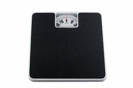 simsearch:400-08260357,k - White analog bathroom scale isolated on white, showing zero kilograms Stock Photo - Budget Royalty-Free & Subscription, Code: 400-04666016