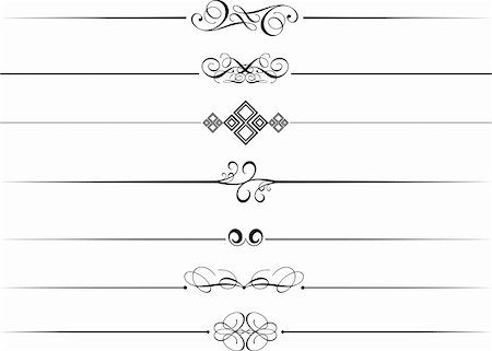 simsearch:400-04747052,k - Decorative page dividers on a white background Stock Photo - Budget Royalty-Free & Subscription, Code: 400-04666026